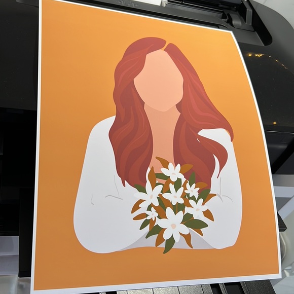 Wall Art Boho Woman Print Illustration Unframed - Picture 10 of 14